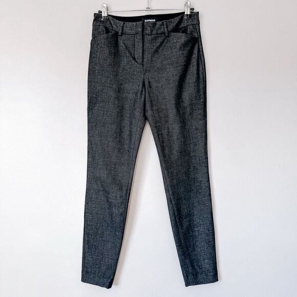 Express Grey Mid Rise Skinny Pant Size 2 - Picture 2 of 8
